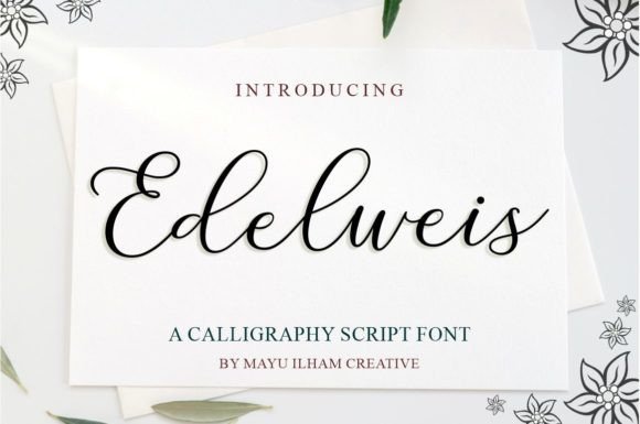 Edelweis: The Elegant Handwritten Script That Elevates Your Design Work