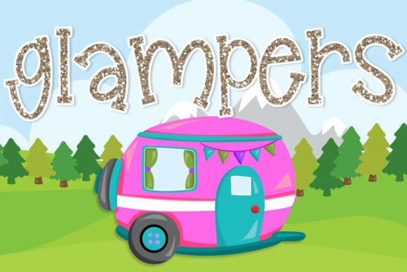 Glampers: A Chunky, Handwritten Square Font Built for Cutting and Creativity