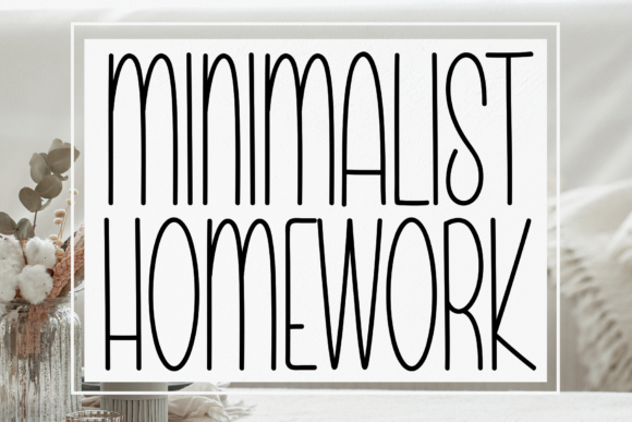 Minimalist Homework: A Simple, Tall, and Casual Handwritten Font